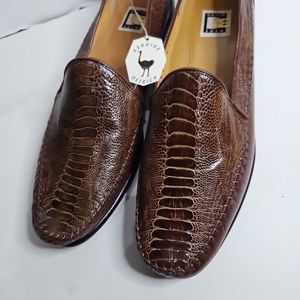 David Eden genuine Ostrich leg Exotic Leather